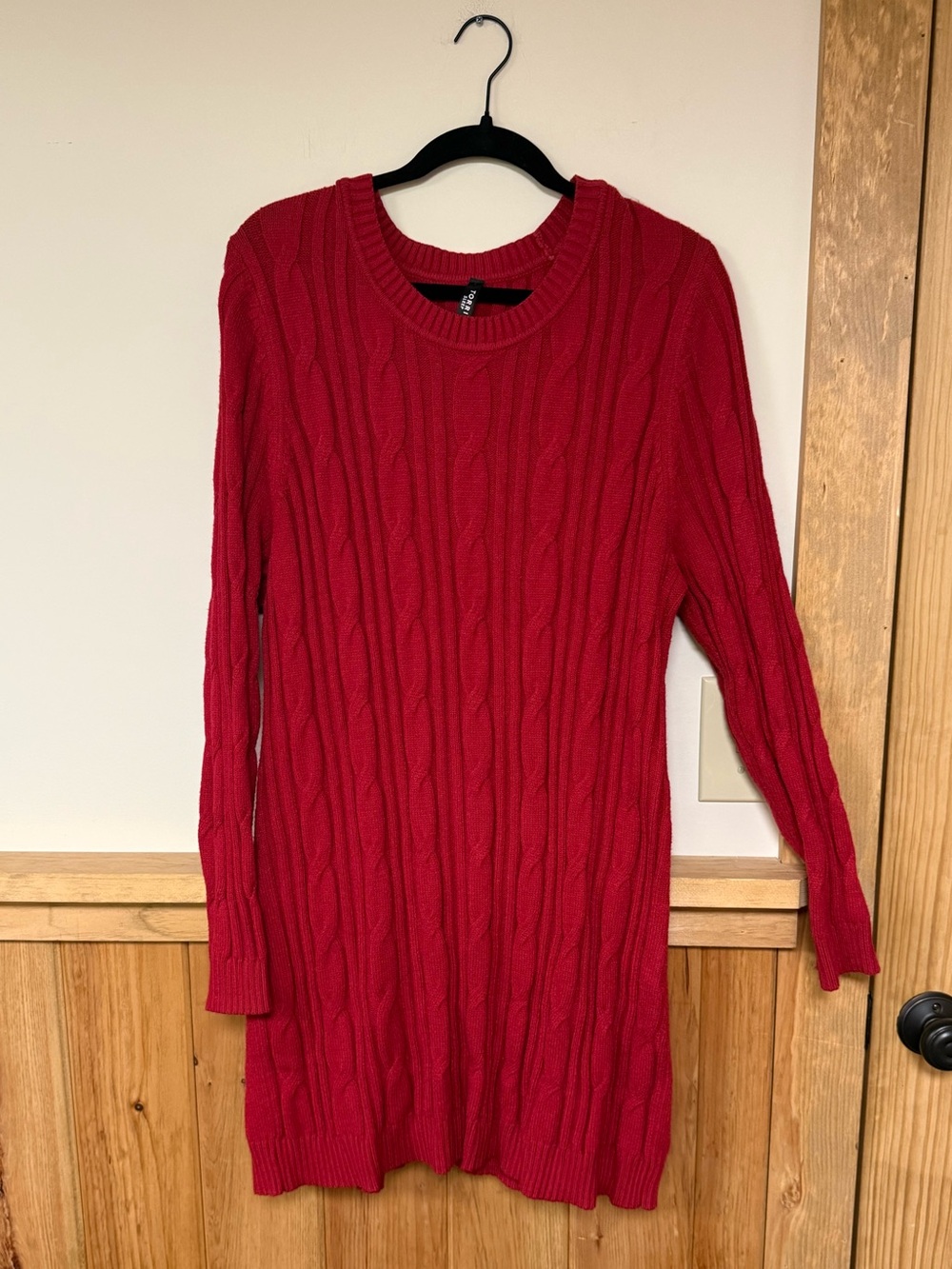 Torrid Red Cable-Knit Sweater Dress